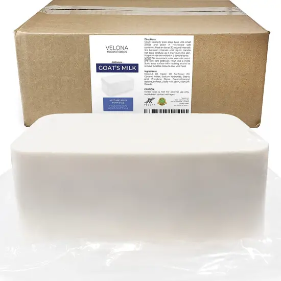25 LB - GOATS MILK Soap Base by Velona | SLS/SLES free | Melt and Pour | Natural Bars For The Best Result for Soap-making&hellip; {1}