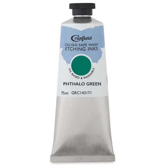 Cranfield Caligo Safe Wash Etching Ink - Phthalo Green, 75 ml Tube {1}
