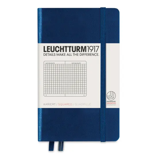 Leuchtturm1917 Squared Hardbound Notebook - Navy, 3-1/2" x 6" {1}