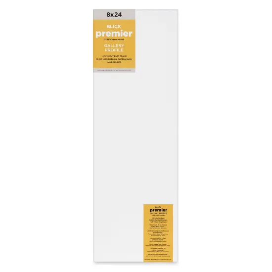 Blick Premier Stretched Cotton Canvas - Gallery Profile, Splined, 8" x 24" {1}