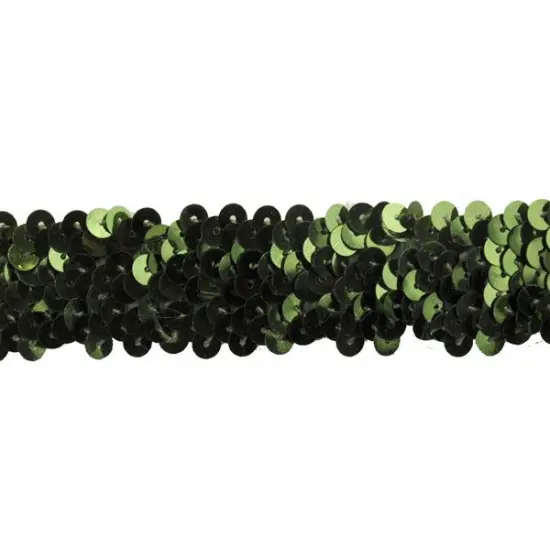 Belagio Stretch Sequin Trim, 1" Wide, 10-Yard Bolt, Hunter Green {1}