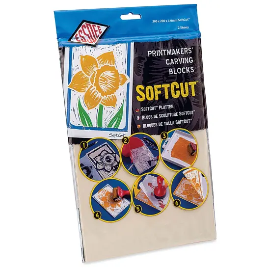 Essdee SoftCut Printmakers' Carving Blocks - 12" x 8", Pkg of 2 {1}