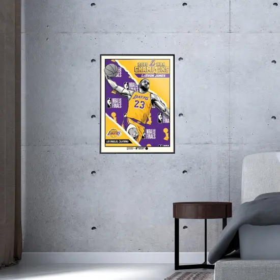 Phenom Gallery Los Angeles Lakers 2020 NBA Champions LeBron James 18" x 24" Serigraph {6}