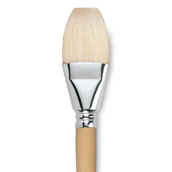 Escoda Clasico Chungking White Bristle Brush - Bright, Long Handle, Size 32 {1}