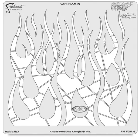 Iwata Artool Freehand Template - Flame-O-Rama 2, Van Flamin {1}