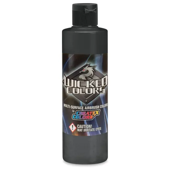 Createx Wicked Colors Airbrush Color - 8 oz, Opaque Jet Black {1}