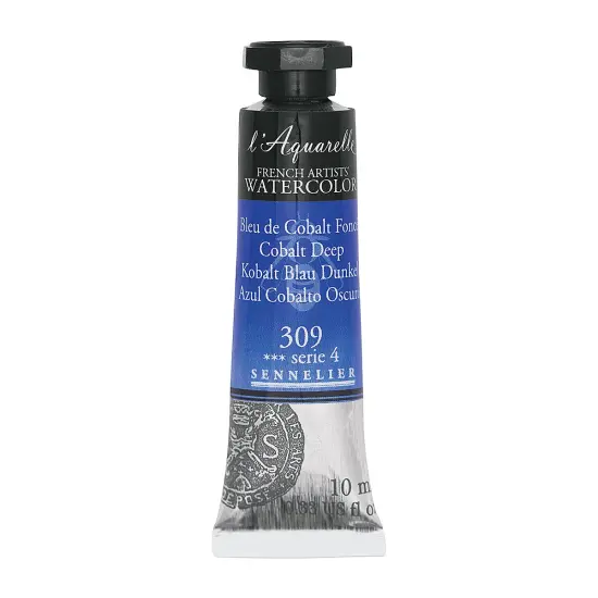Sennelier French Artists' Watercolor - Cobalt Deep, 10 ml, Tube {2}