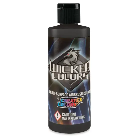 Createx Wicked Colors Airbrush Color - 4 oz, Opaque Jet Black {1}