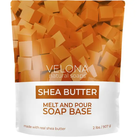 4 LB - Shea Butter Soap Base by Velona | Pre-Cut Cubes | SLS/SLES Free | Glycerin Melt and Pour | Natural Bars for The Best Result for Soap-Making {3}