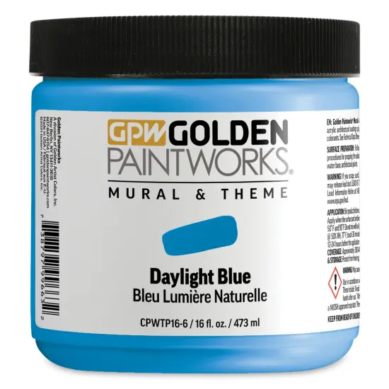 Golden Paintworks Mural and Theme Acrylic Paint - Daylight Blue, 16 oz, Jar {1}