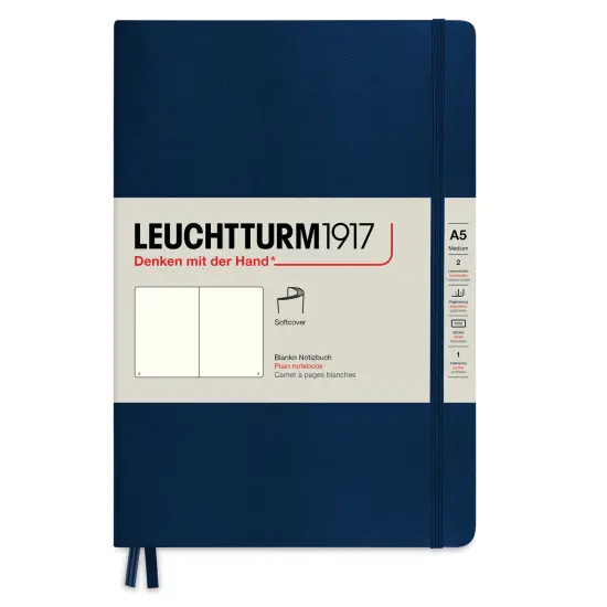 Leuchtturm1917 Blank Softcover Notebook - Navy, 5-3/4" x 8-1/4" {1}