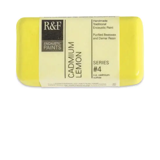 R&F Encaustic Paint Block - Cadmium Lemon, 40 ml block {2}