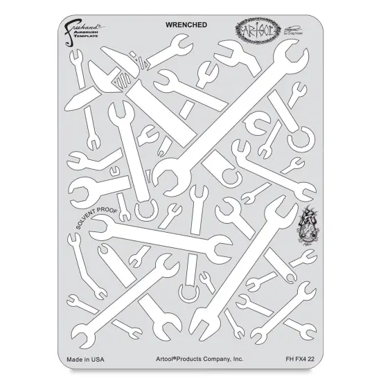 Iwata Artool Freehand Template - Kustom FX 4 Wrenched {2}