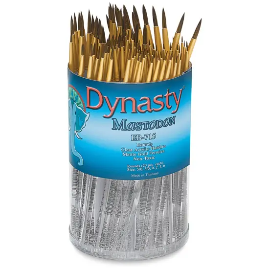 Dynasty Mastodon Synthetic Brush Canister - Round, Set of 120 {1}