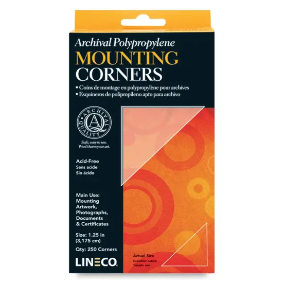 Lineco Mounting Corners - 1-1/4", Clear, Box of 256 {2}