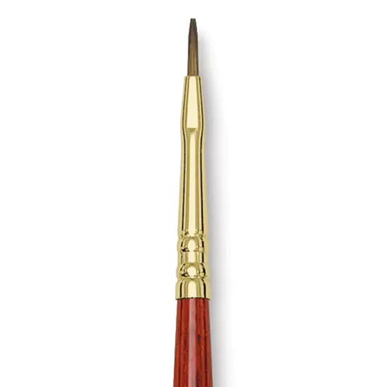 Blick Master Kolinsky Sable Brush - Flat, Short Handle, Red, Size 1 {1}