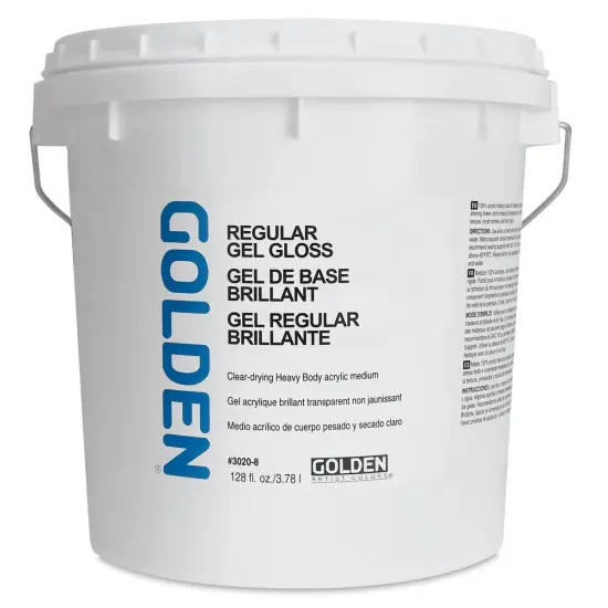 Golden Acrylic Medium - Regular Gel Gloss, 128 oz tub {2}