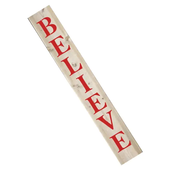 39-Inch Believe Tall Wall Stencil | 3807 by Designer Stencils | Word & Phrase Stencils | Reusable Art Craft Stencils for Painting on Walls, Canvas, Wood | Reusable Plastic Paint Stencil for Home Makeover | Easy to Use & Clean Art Stencil {1}