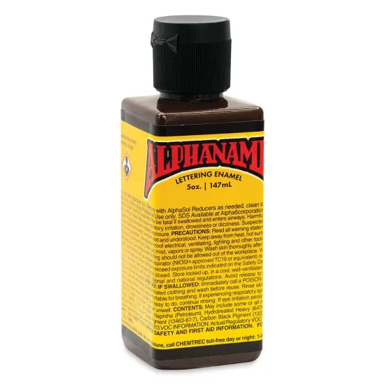Alpha6 Alphanamel Lettering Enamel - Chocolate, 147 ml, Bottle {1}