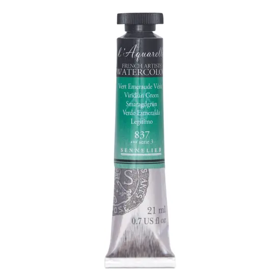 Sennelier French Artists' Watercolor - Viridian Green, 21 ml Tube {1}