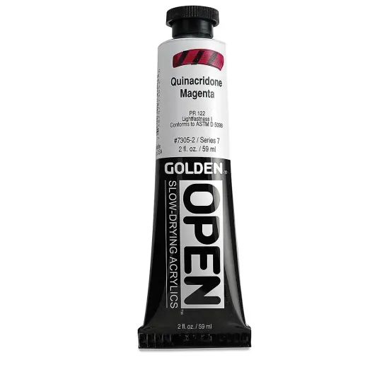 Golden Open Acrylics - Quinacridone Magenta, 2 oz Tube {1}