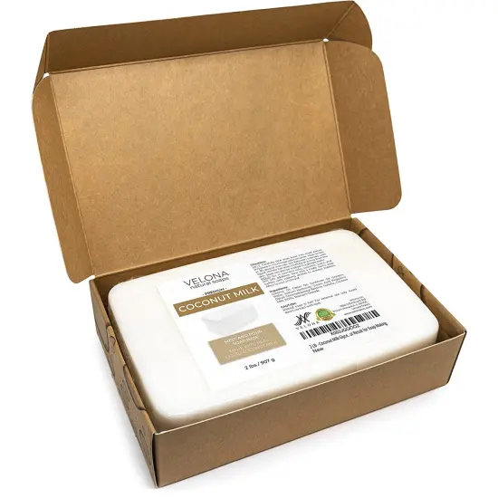 2 LB - Coconut Milk Glycerin Soap Base by Velona | SLS/SLES Free | Melt and Pour | Natural Bar for The Best Result for Soap Making&hellip; {5}