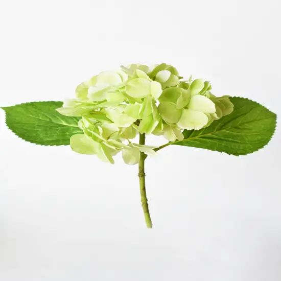10" Faux Green Hydrangea Stem {2}