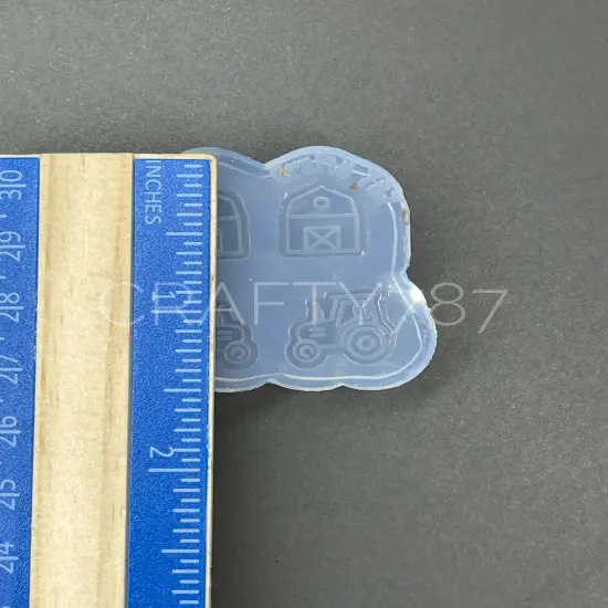Farm & Tractor Stud Earring Silicone Mold (B13) {4}