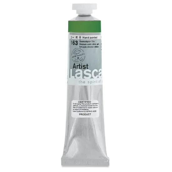 Lascaux Artist Acrylics - Chrome Oxide Olive Green, 45 ml tube {1}