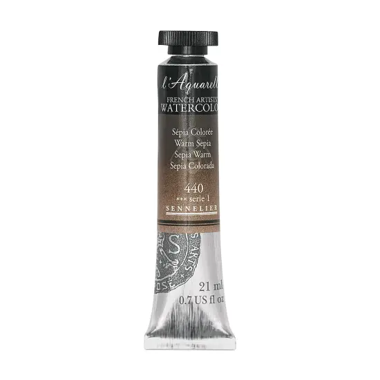 Sennelier French Artists' Watercolor - Warm Sepia, 21 ml Tube {2}