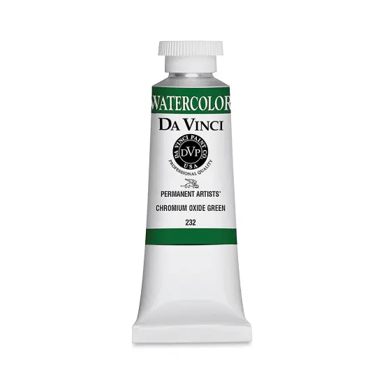 Da Vinci Artists' Permanent Watercolor - Chromium Oxide Green, 37 ml tube {1}
