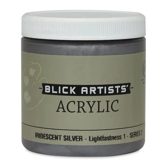 Blick Artists' Acrylic - Iridescent Silver, 8 oz jar {1}