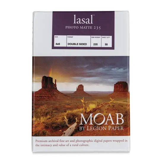 Legion Moab Lasal Photo Paper - Matte, 4" x 6", Pkg of 50 {1}