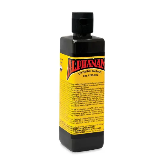 Alpha6 Alphanamel Lettering Enamel - McKeag's Black, 236.6 ml, Bottle {1}