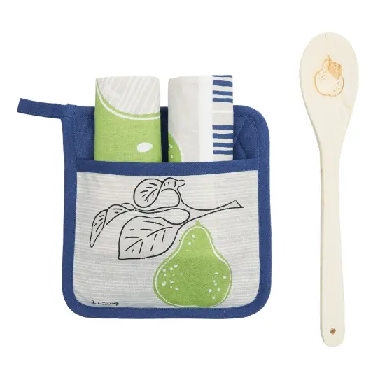 Pear Stripe Dash Valentine's Day Potholder Gift Set {1}