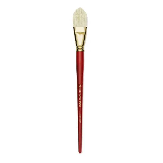 Blick Master Bristle Brush - Short Filbert, Long Handle, Size 28 {1}