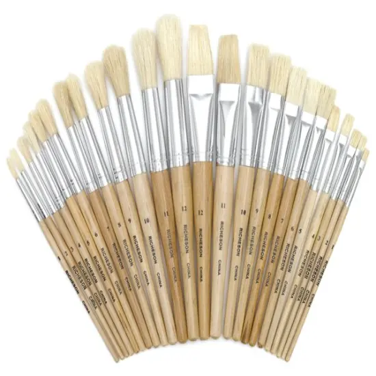 Richeson White Bristle Brush Set - Set of 24 {2}