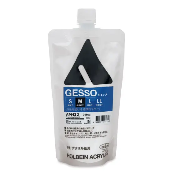 Holbein Acrylic Medium - White Acrylic Gesso, 300 ml pouch {1}