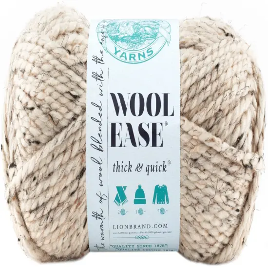 (3 Pack) Lion Brand Wool-Ease Thick & Quick Yarn - Oatmeal {3}