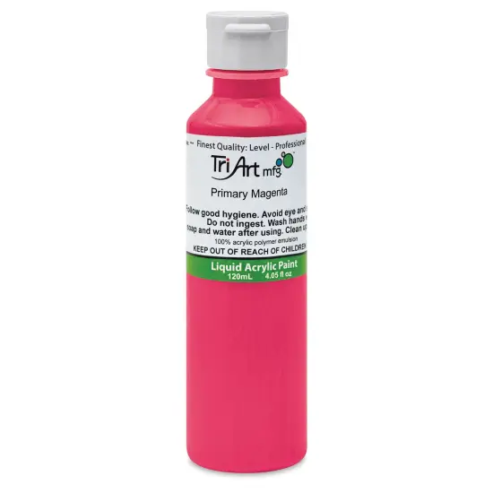 Tri-Art Liquid Artist Acrylics - Primary Magenta, 120 ml bottle {1}