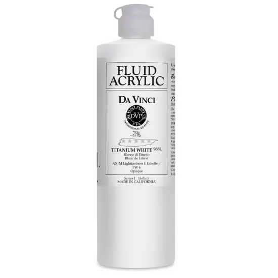 Da Vinci Fluid Acrylics - Titanium White, 16 oz bottle {1}