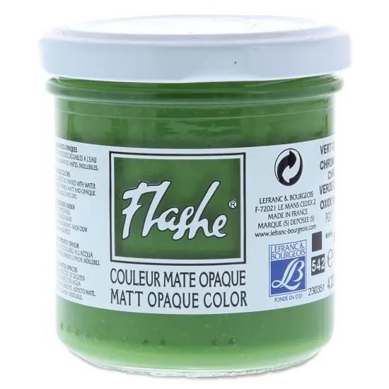 Lefranc & Bourgeois Flashe Vinyl Paint - Chromium Oxide Green, 125 ml jar {1}