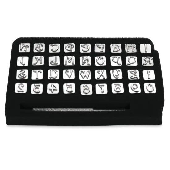 Realeather Leather Tooling Set - 3/8" Alphabet and Numbers, Set of 36 {1}