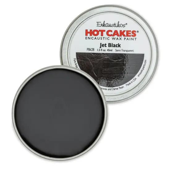 Enkaustikos Hot Cakes Encaustic Paint - Jet Black, 45 ml Tin {1}
