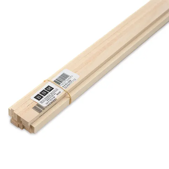 Bud Nosen Basswood Sticks - 1/4" x 1/2" x 24", 12 Sticks {1}