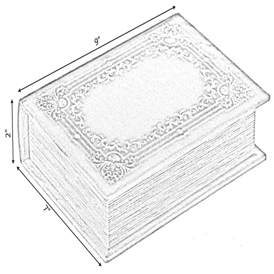 Decorative Vintage Book Shaped Trinket Storage Box Blue {4}