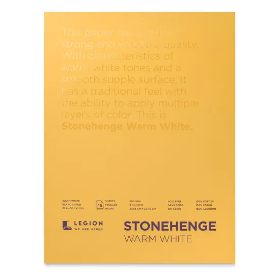 Legion Stonehenge Drawing Paper Pad - 9" x 12", Warm White, 15 Sheets {2}