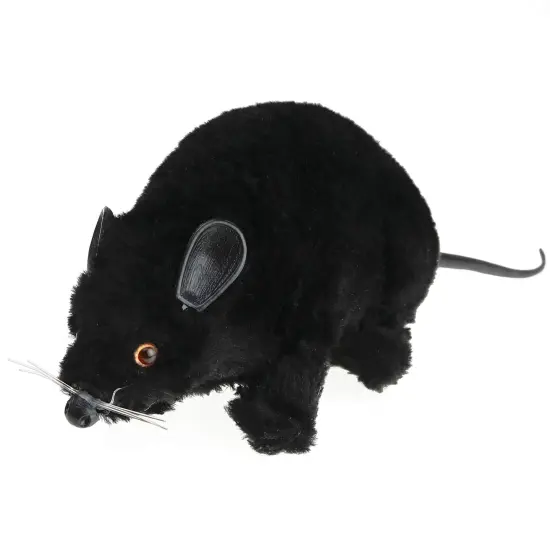 Realistic Black Prank Rat - Real Looking Scary Plush Fake Black Rat Animal Toy Gag Gift {1}
