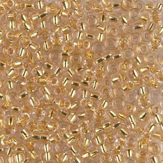 Miyuki 8 Round Seed Bead, 8-195, 24kt Gold Lined Crystal (Like DB 33), 10 grams {1}