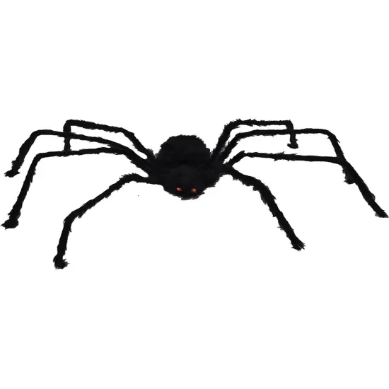 50" Jumbo Giant Black Furry Spider Decoration {1}
